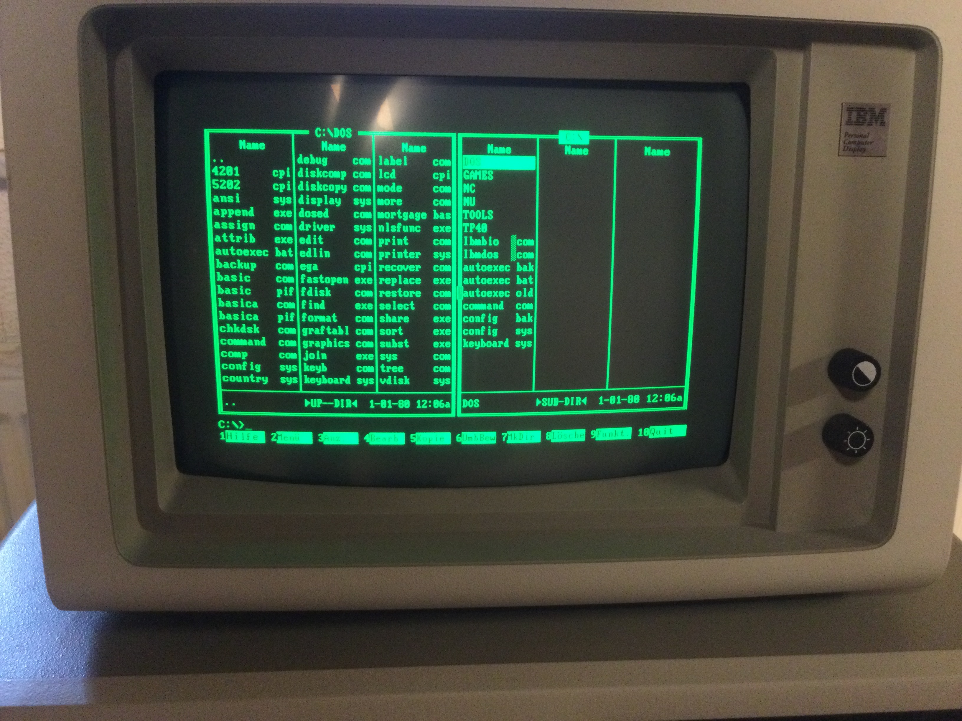 IBM XT, Norton Commander installiert