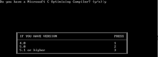Version des C-Compilers auswählen